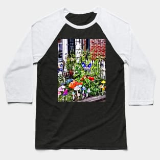 New Hope PA - Garden of Ceramic Mushrooms Baseball T-Shirt